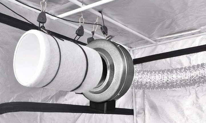 What key considerations exist in selecting a grow tent intake fan